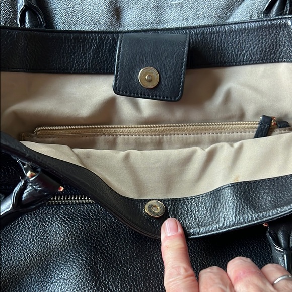 Cole Haan Black Leather Tote Bag - Picture 12 of 12